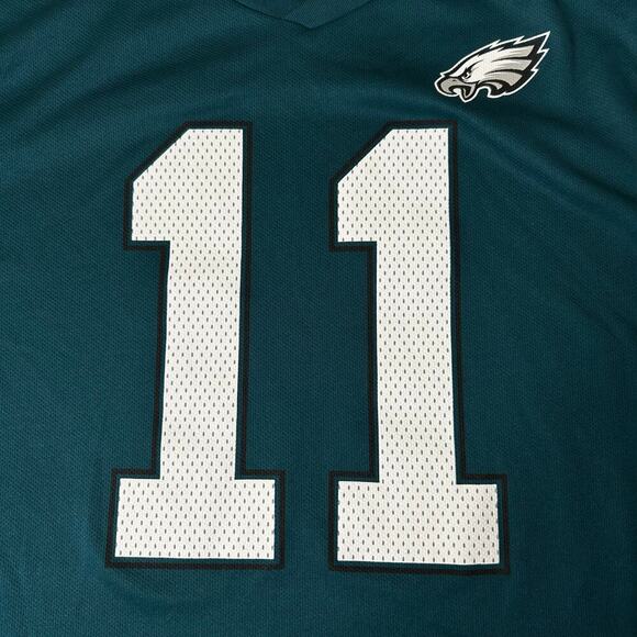 Philadelphia‎ Eagles T-Shirt Adult L Green #11 Carson Wentz Dri Fit NFL NEW - Picture 4 of 8